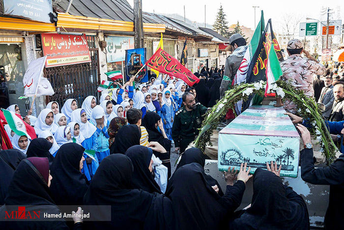 استقبال از ۷ شهید گمنام در مازندران