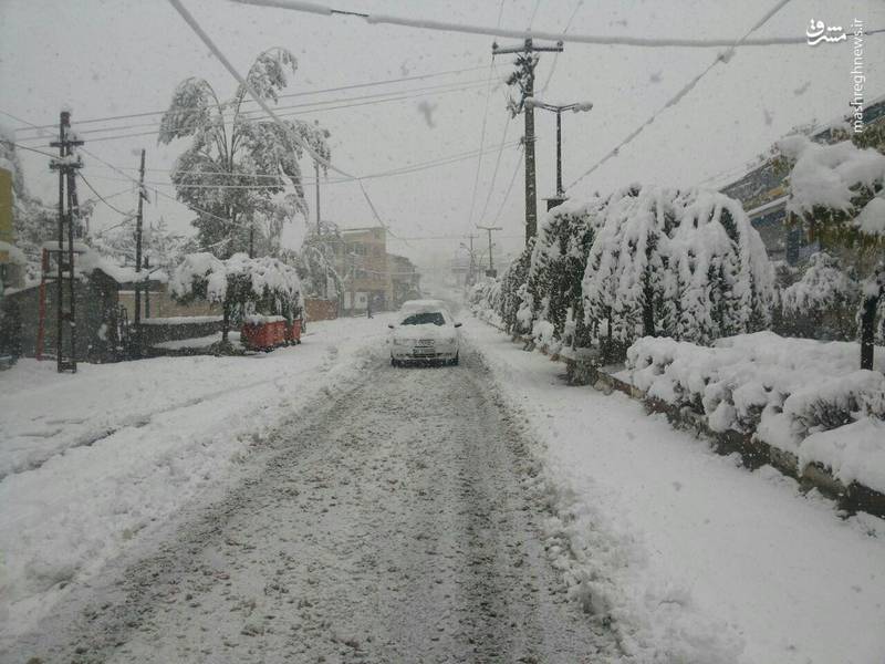 بارش شدید برف در رینه