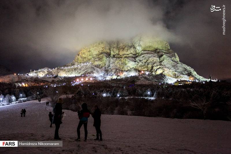 کوه صفه در برف