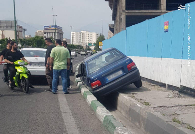 حادثه عجیب برای خودروی پراید!