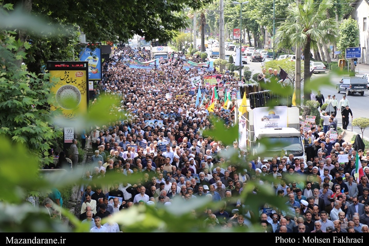 راهپیمایی روز قدس در آمل + تصاویر