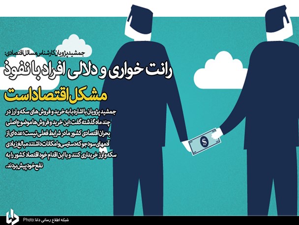 جمشید پژویان مطرح کرد: وزرای اقتصادی دولت هیچکدام اقتصاددان نیستند/ اقتصاد ما بیشتر سیاسی است/ مشکل اقتصاد ارز و سکه نیست/ رانت خواری و دلالی افراد با نفوذ مشکل اقتصاد است