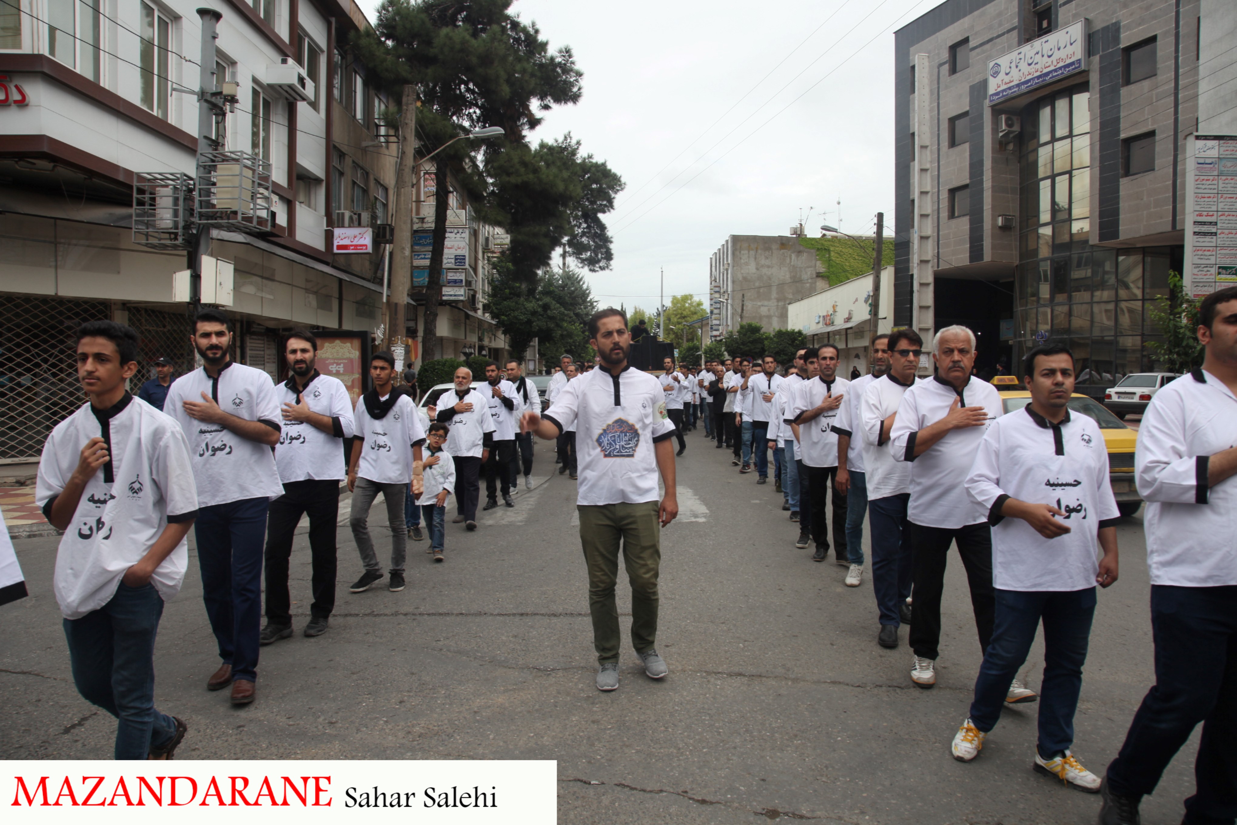 مراسم عزاداری حسینیه رضوان شهرستان آمل در تاسوعای حسینی